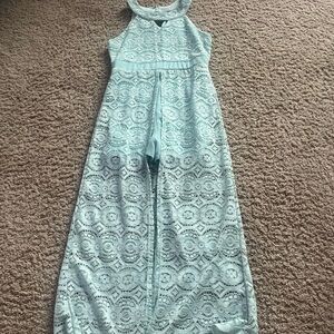 Rare Editions Blue Lace Jumpsuit/ Dress